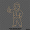 Fallout 76 Pipboy Vault Boy Vinyl Decal Version 1 - S4S Designs