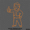 Fallout 76 Pipboy Vault Boy Vinyl Decal Version 1 - S4S Designs