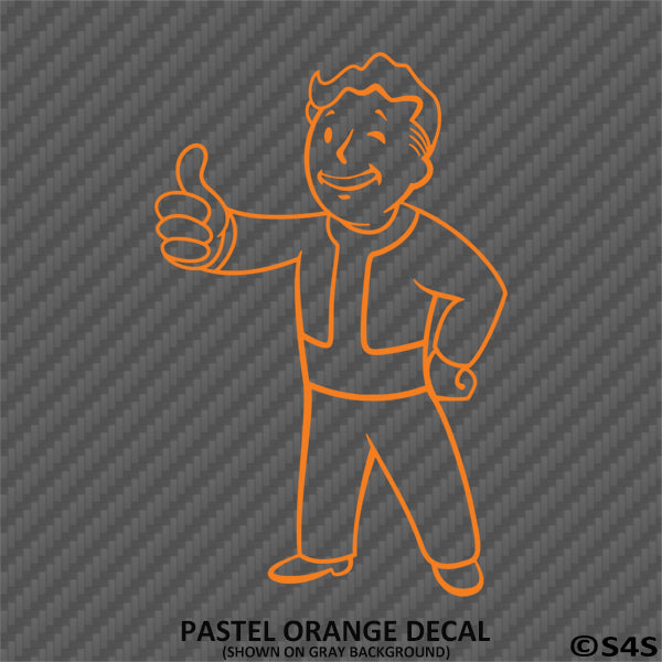 Fallout 76 Pipboy Vault Boy Vinyl Decal Version 1 - S4S Designs