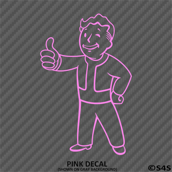 Fallout 76 Pipboy Vault Boy Vinyl Decal Version 1 - S4S Designs