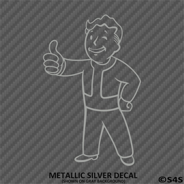 Fallout 76 Pipboy Vault Boy Vinyl Decal Version 1 - S4S Designs
