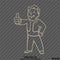 Fallout 76 Pipboy Vault Boy Vinyl Decal Version 1 - S4S Designs