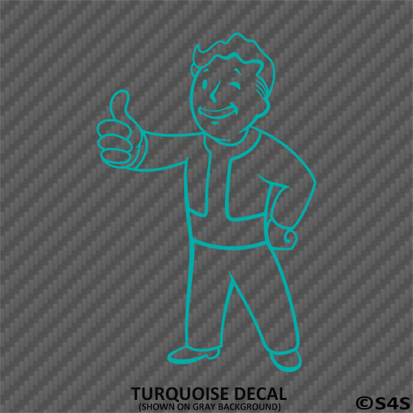 Fallout 76 Pipboy Vault Boy Vinyl Decal Version 1 - S4S Designs