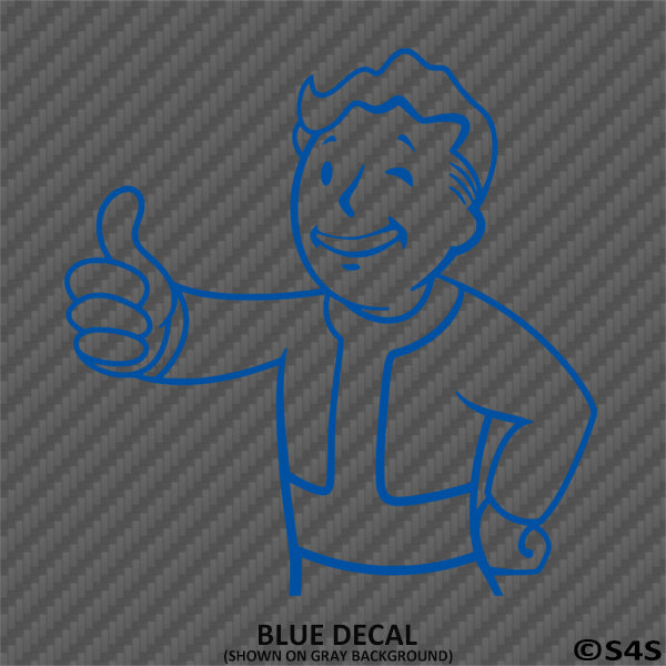 Fallout 76 Pipboy Vault Boy Vinyl Decal Version 2 - S4S Designs