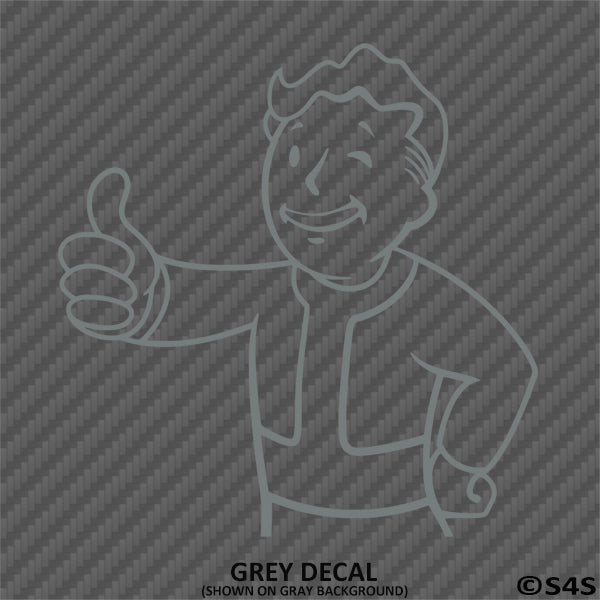 Fallout 76 Pipboy Vault Boy Vinyl Decal Version 2 - S4S Designs