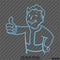 Fallout 76 Pipboy Vault Boy Vinyl Decal Version 2 - S4S Designs