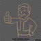 Fallout 76 Pipboy Vault Boy Vinyl Decal Version 2 - S4S Designs