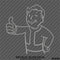 Fallout 76 Pipboy Vault Boy Vinyl Decal Version 2 - S4S Designs