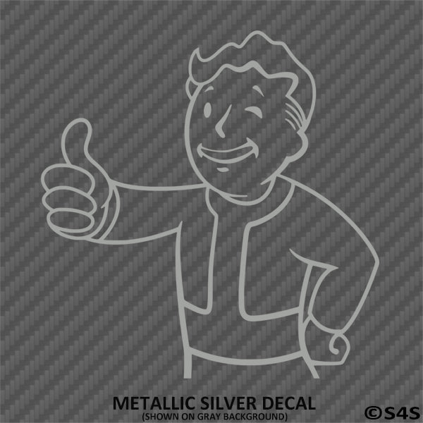 Fallout 76 Pipboy Vault Boy Vinyl Decal Version 2 - S4S Designs