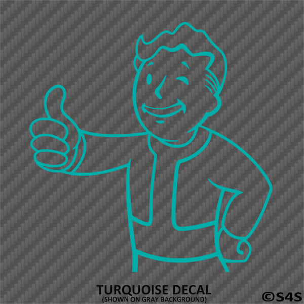 Fallout 76 Pipboy Vault Boy Vinyl Decal Version 2 - S4S Designs