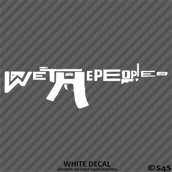 We The People Rifle Silhouette 2A American Patriotic Vinyl Decal