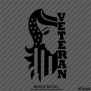 American Flag: Woman Veteran Patriotic Vinyl Decal