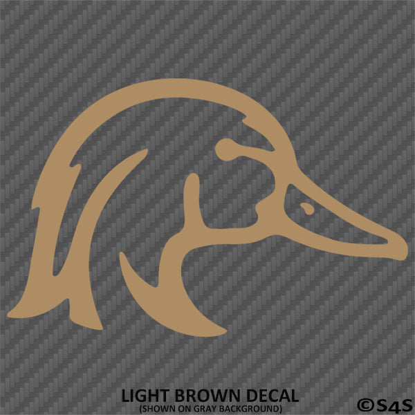 Wooden Duck Head Silhouette Duck Hunting Vinyl Decal