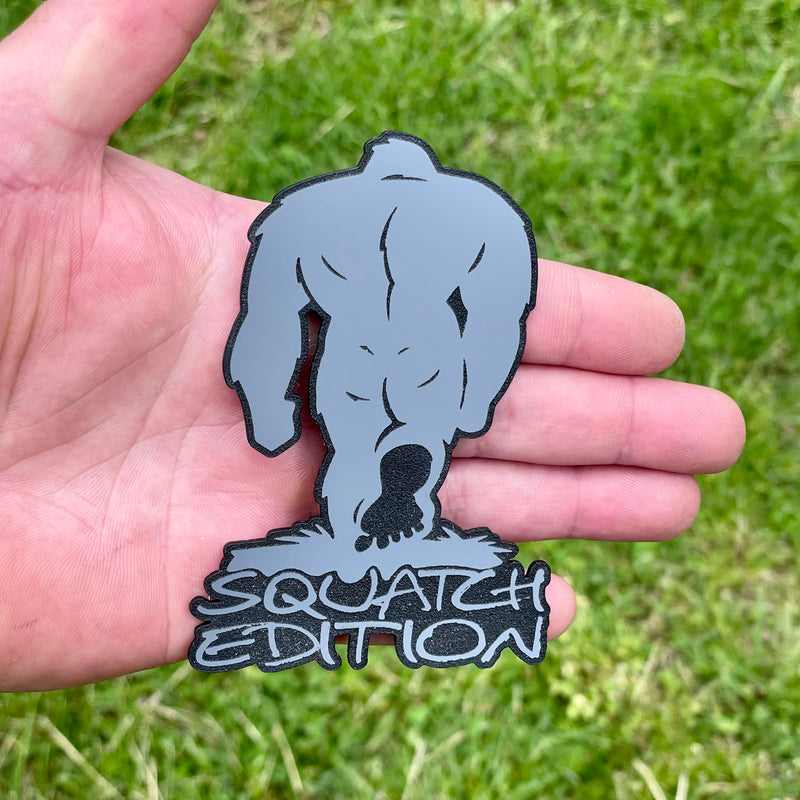 Bigfoot "Squatch Edition" Acrylic Badge V2 Matte Grey/Black - S4S Designs