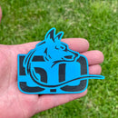 "Coyote Growler 5.0" Mustang Acrylic Badge Matte Blue/Black - S4S Designs